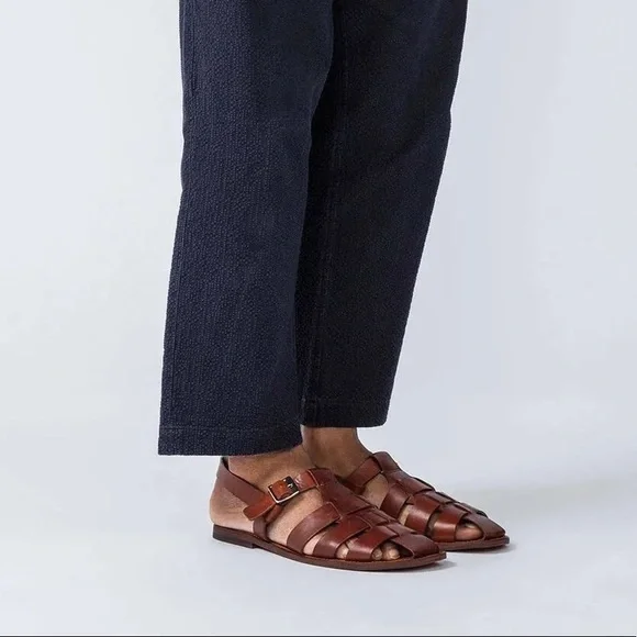 Grenson Quincy Sandals, 6 UK Quincy | Mens Sandals in Tan Handpainted Calf Leather  main image 2
